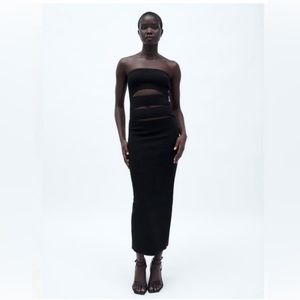 Zara cutout maxi long dress